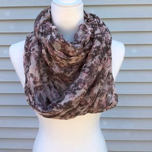 NY&Co Pink and brown infinity scarf